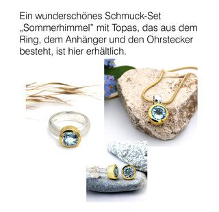 Ohrstecker „Sommerhimmel” mit blauem Topas