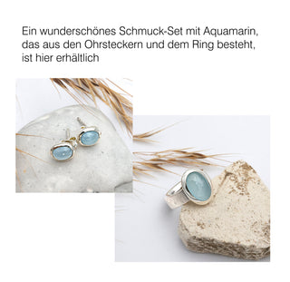 Ohrringe mit echtem Aquamarin
