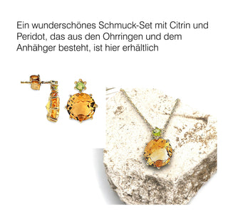 Ohrstecker mit  Citrin und Peridot