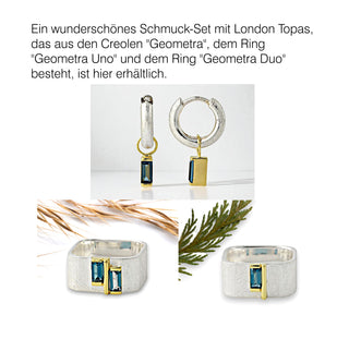 Creolen "Geometra" mit London Topas