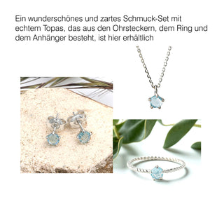 Ohrstecker mit echtem Topas