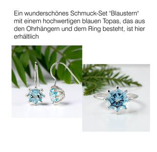 Ring "Blaustern" mit echtem Topas